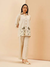 New White Embroidery Work top And plazzo co-ord set