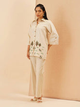 New White Embroidery Work top And plazzo co-ord set